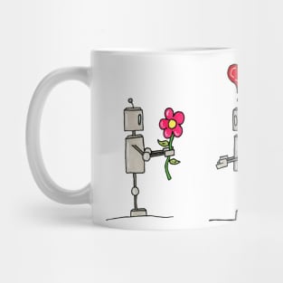 Flower and Heart Mug